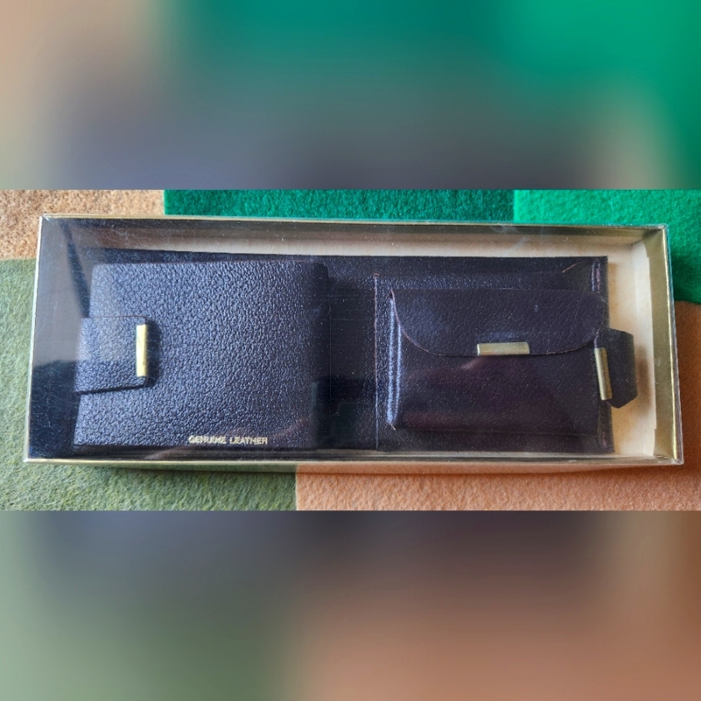 Vintage Bill Fold Wallet, Sold at Vincent Drug, Still In Orginal Box, Rockabilly